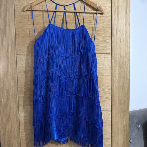 Zara cobalt blue fringed - zara, mini