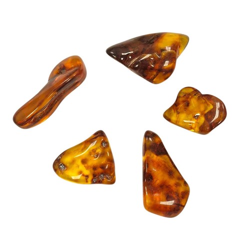 Amber tumble stone - stone, –