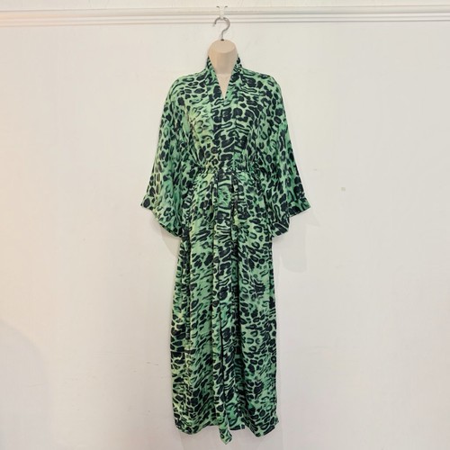 Long kimono robe soft green - soft,