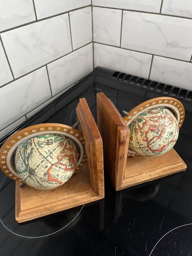 Rotating globe wood - rotating,