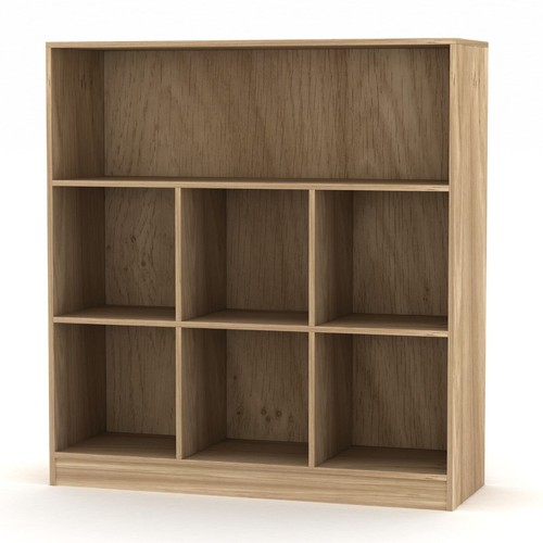 Cube wooden bookcase wide - cube,