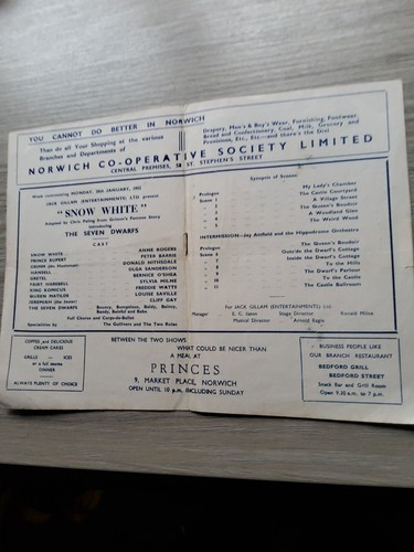 Pantomime theatre programme - theatre,