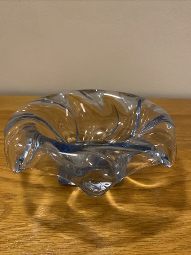 Blue glass footed - blue,