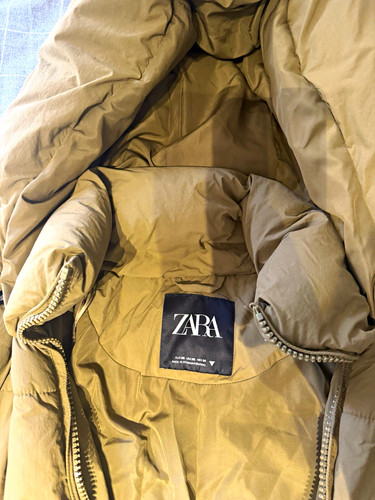 Zara green hooded puffer - green,
