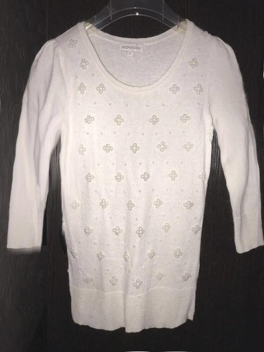 Women monsoon sweater white - sweater,