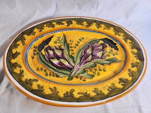 Italian majolica oval - italian, platter