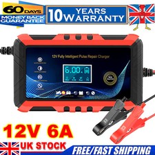 Smart Car Battery Charger 12V 6A Intelligent Automatic Pulse Repair AGM GEL EFB