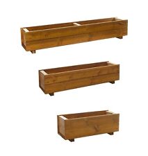 Rectangular Wooden Planters Garden Outdoor Flower Plant Pot Boxes Wood Large