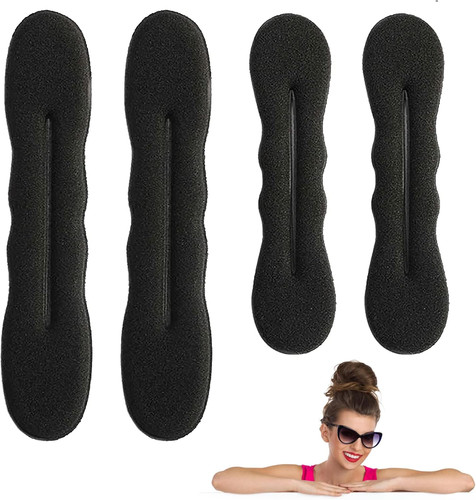 Hair bun maker 4pcs black - maker,4pcs,