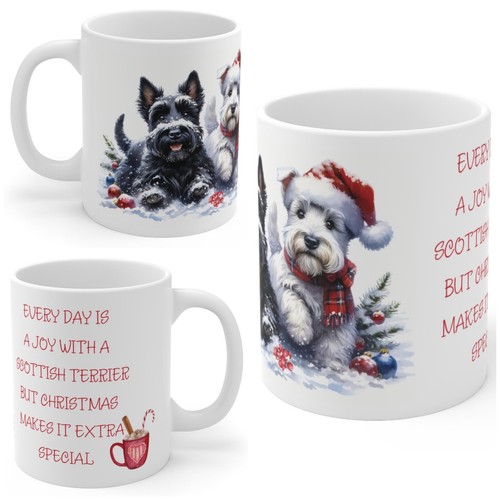 11oz ceramic scottish terrier - ceramic,