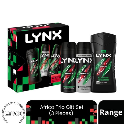 Lynx africa trio gift set - lynx,