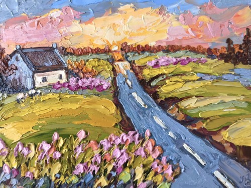 Original oil painting scotland - painting,