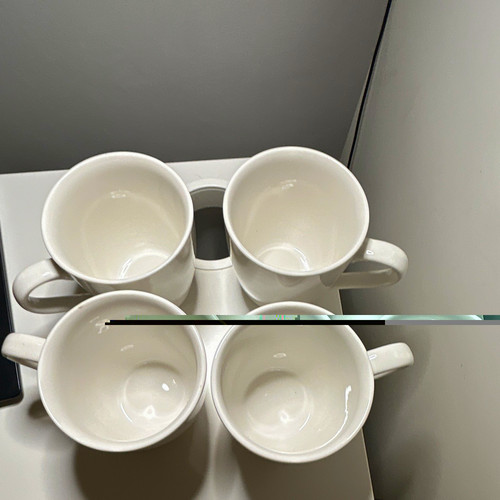 Set white ceramic coffee - set,