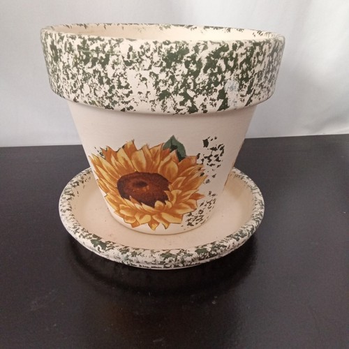 Sunflower ceramic planter - sunflower,