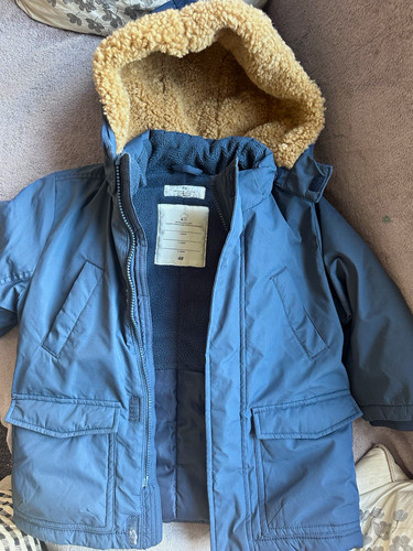 Boys blue hooded parka - boys,