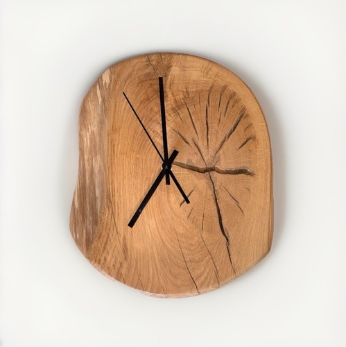 Live edge solid oak clock - edge,