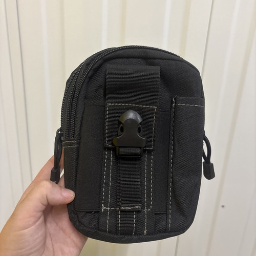 Black tactical utility pouch