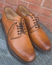Charles Tyrwhitt Pebble Grain Leather Shoes - Light tan uk 7 new