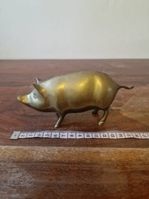 VINTAGE BRASS PIG 15CMS X