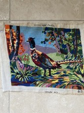 Completed French tapestry Royal de Paris.  Pheasant, country scene