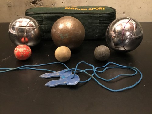 Vintage petanque boules with - petanque,