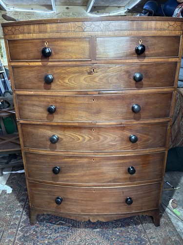 Large georgian mahogany chest - large,