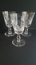 3 x Vintage Stuart Crystal Glengarry Cambridge Sherry / Liqueur Glasses 
