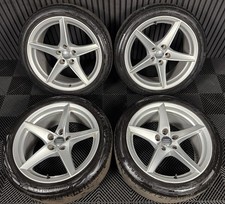 18" GENUINE AUDI A5 S LINE SILVER 5 SPOKE ALLOY WHEELS ALLOYS TYRES 8W0601025BG