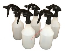 5 x Trigger Spray Bottles 750ml, Valeting, Chemical Resistant Canyon Black
