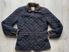 Woman Timberland Earthkeeper Quilted Girls Navy Brown Blazer Jacket XS TP 8 10