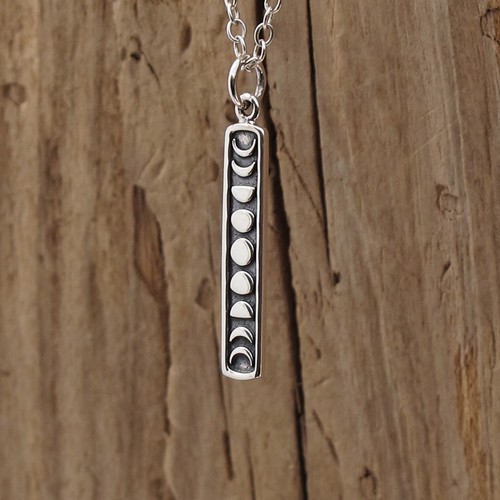 Sterling silver moon phase - silver,