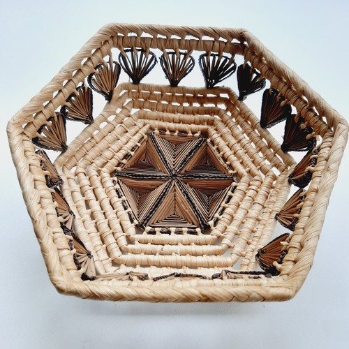 Woven rattan wicker hexagonal - woven,