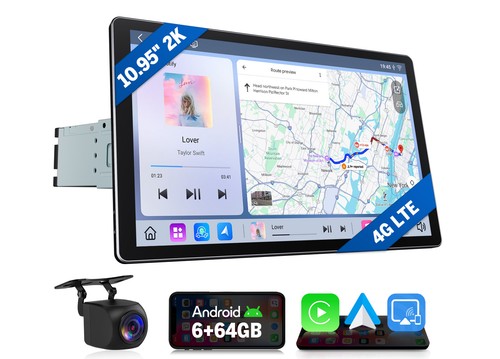 Single din android - 10.95",