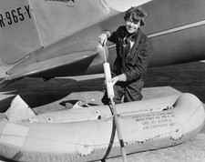 Amelia Earhart Inflating A