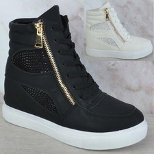 WOMENS LADIES HIDDEN WEDGE