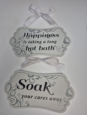 2 Bathroom Wall Hangings / Signs