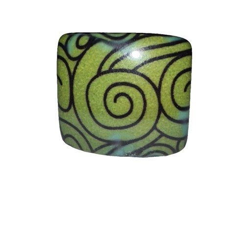 Vintage plastic ring - plastic, square