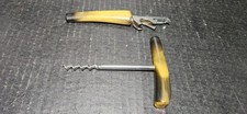Vintage Trav-L-Bar Bakelite Handle Corkscrew & Bottle Opener Butterscotch Color