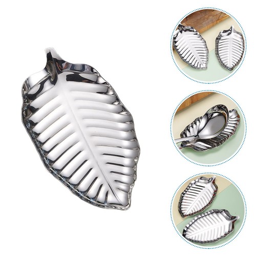 Stainless steel food plate - steel,