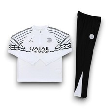 PSG Paris White 25/26 Jordan Adult Half-Zip Training Tracksuit – Sizes S-XXL