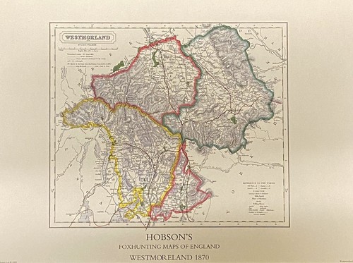 Westmoreland foxhunting map - westmoreland,