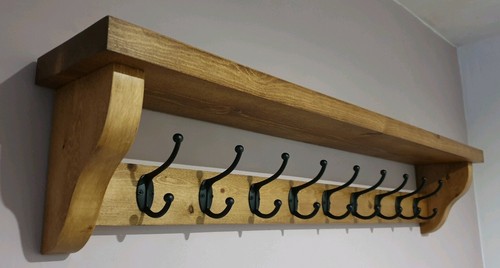 Coat rack with shelf rustic - rack,