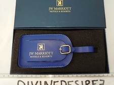 JW Marriott Hotel and Resorts Leather Luggage Tag Boxed China Hong Kong 2007