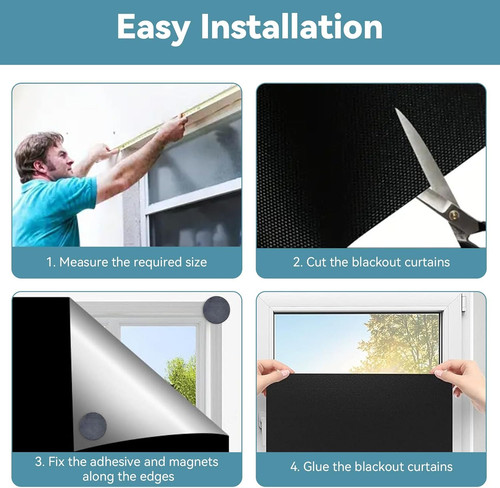 Magnetic blackout blinds - magnetic,