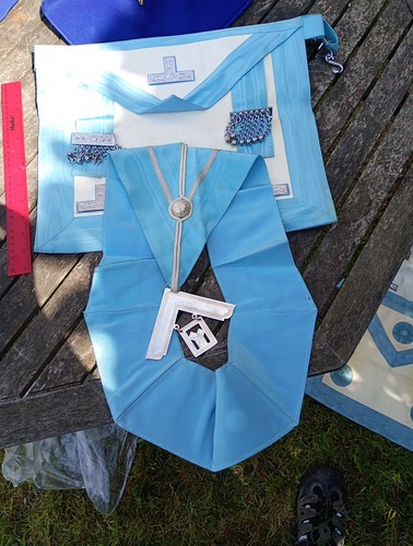 Freemason apron sash and - a,