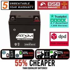 6N6-3B Atom AGM Motorcycle Battery 6V for Yamaha DT 400 1975-1979