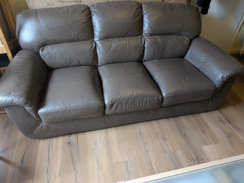 Seater brown real leather - -,
