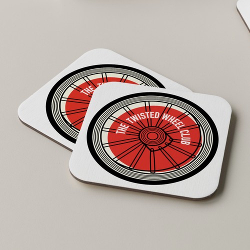 Twisted wheel coaster - twisted, drinks