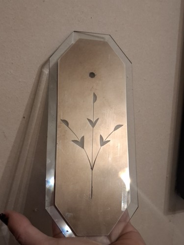 Smoke etched beveled - 8, glass