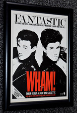 WHAM band framed A4 1983 fantastic DEBUT ALBUM original promo RARE art poster